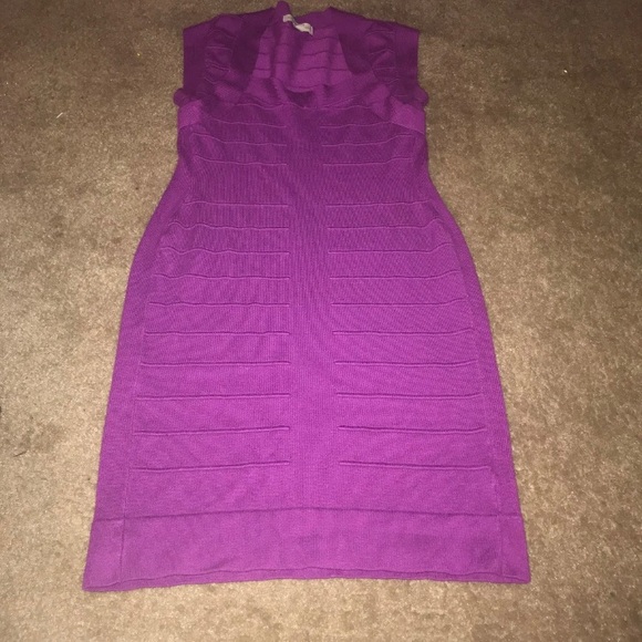 fuchsia sweater dress